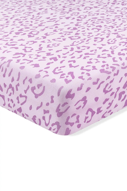 Twin Sheet in Thistle Leopard