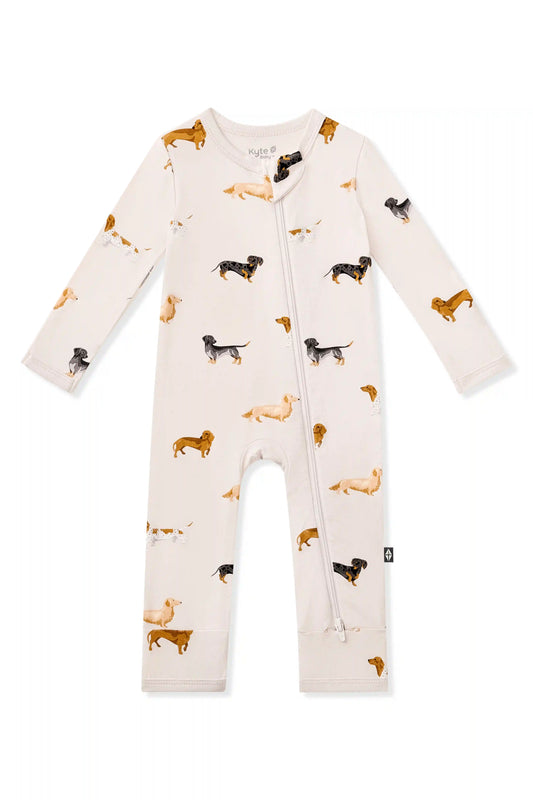 Zippered Romper in Dachshund