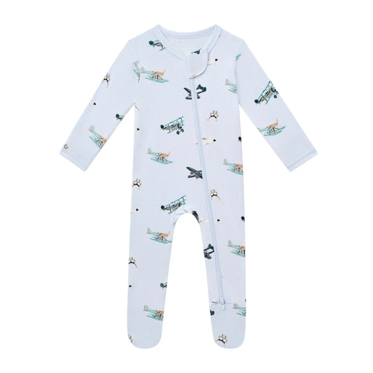Zippered Footie in Take Off