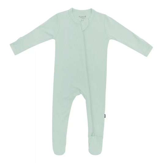Zippered Footie in Sage