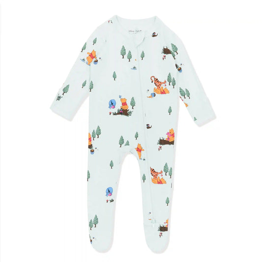 Zippered Footie in Winnie the Pooh Hundred Acre Wood