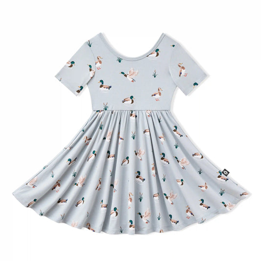 Twirl Dress in Mallard Duck