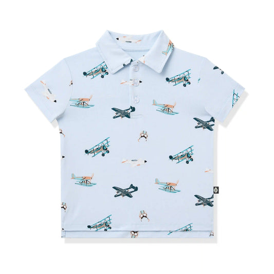 Toddler Short Sleeve Polo in Take Off