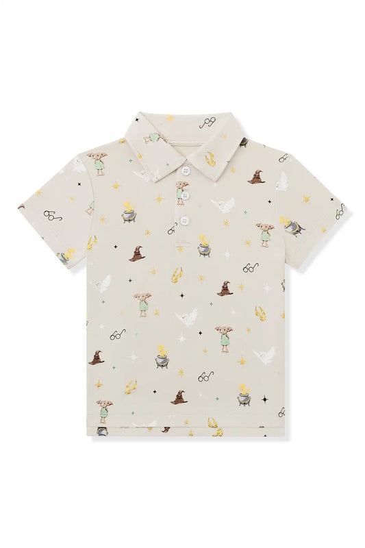 Toddler Short Sleeve Polo in Starry Icon
