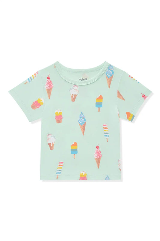 Toddler Basic Tee in Mint Ice Cream