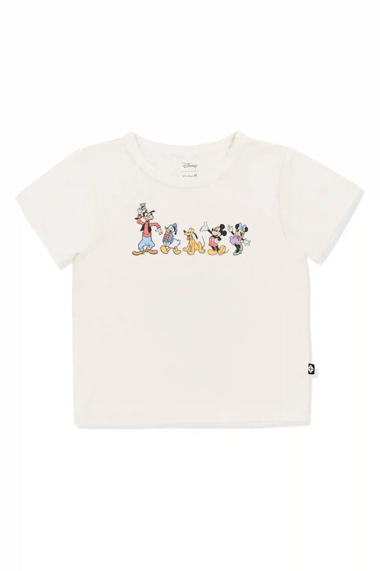 Toddler Basic Tee in Mickey and Friends on Ecru
