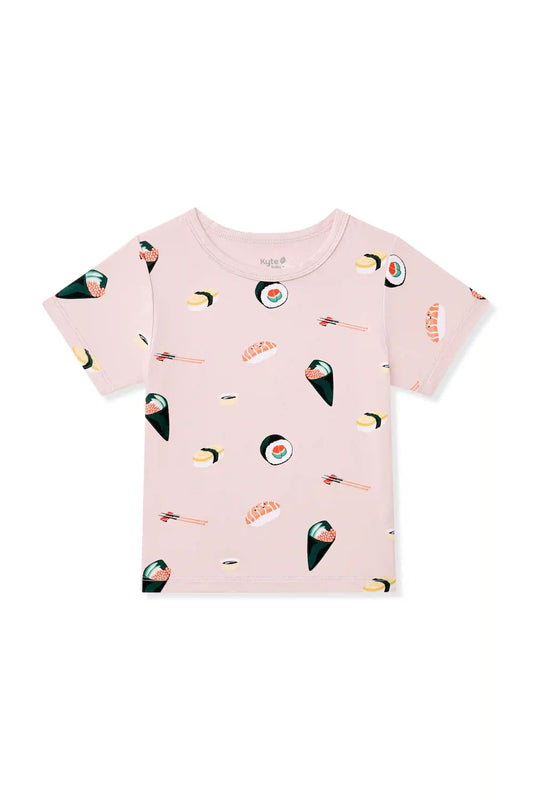 Toddler Basic Tee in Blush Sushi
