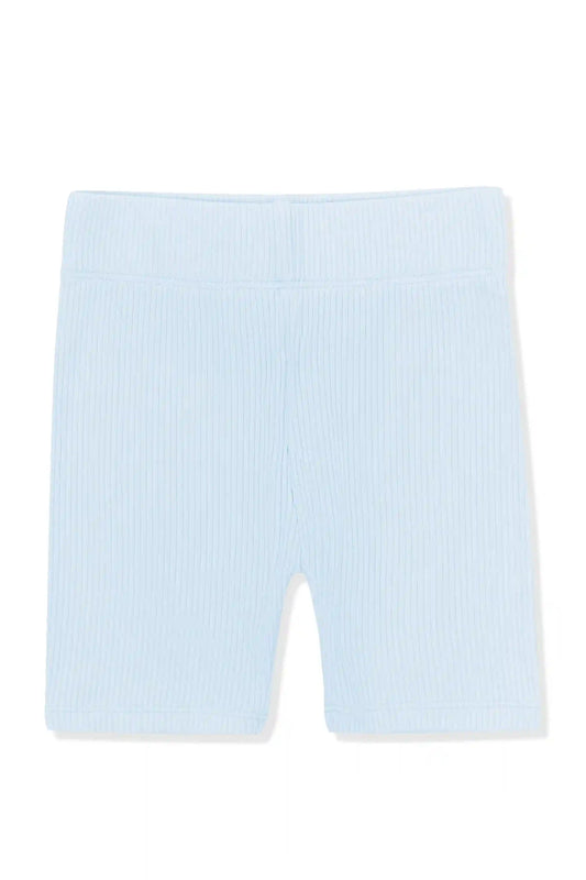 Ribbed Toddler Biker Shorts in Breeze