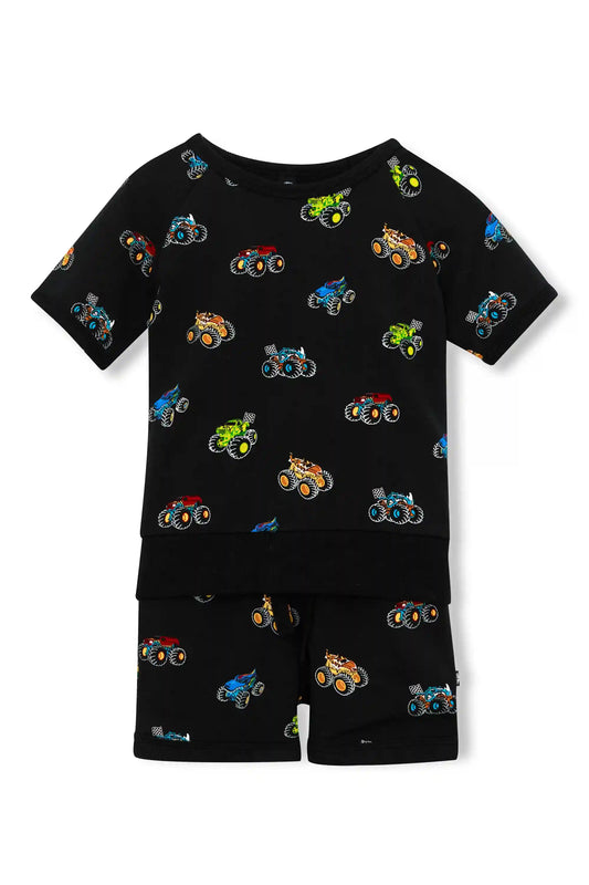 Short Sleeve Jogger Set in Monster Truck