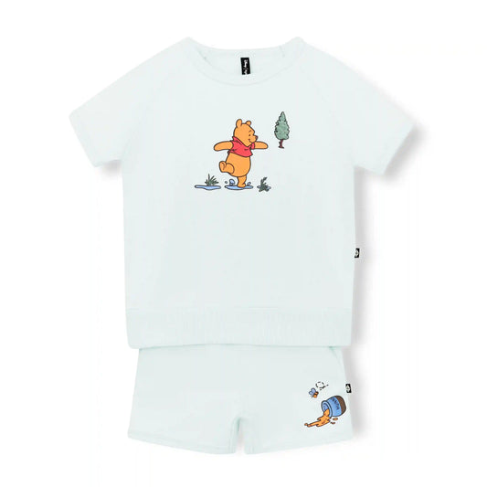 Short Sleeve Jogger Set in Winnie the Pooh on Dew