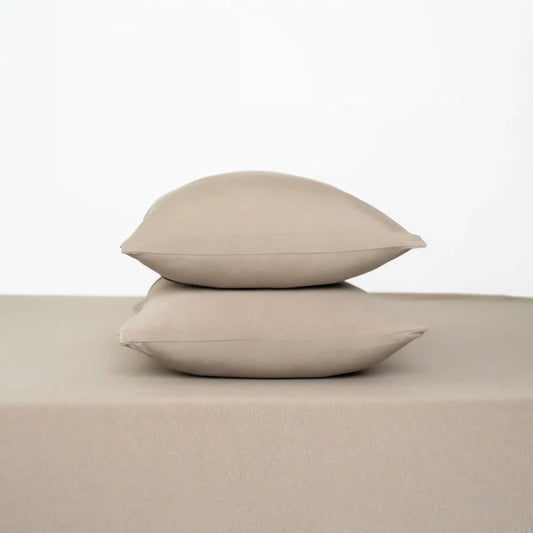 Fitted Sheet with Pillowcases in Almond