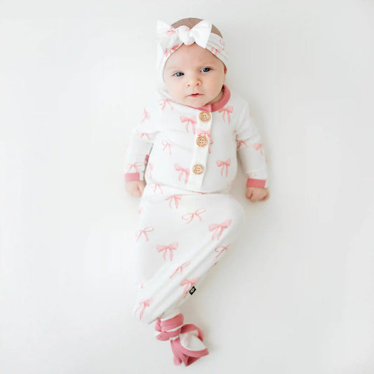 Knotted Day Gown with Bow Set in Bow