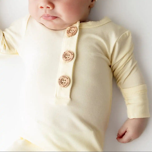 Knotted Day Gown with Hat Set in Chamomile