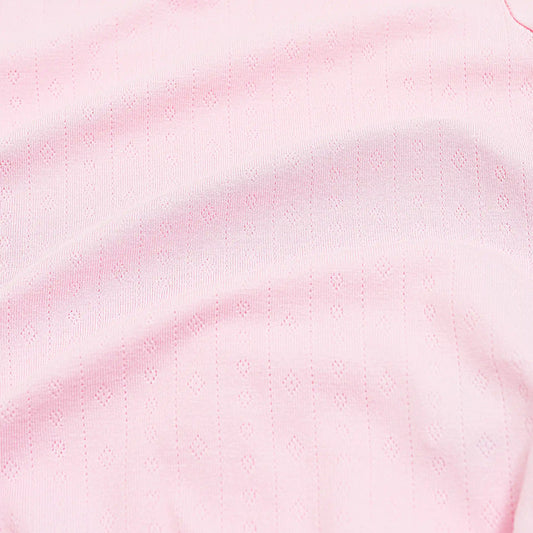 Pointelle Short Sleeve Set in Sakura