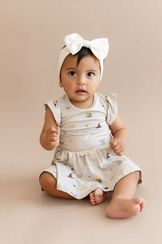 Twirl Bodysuit Dress in Starry Icon