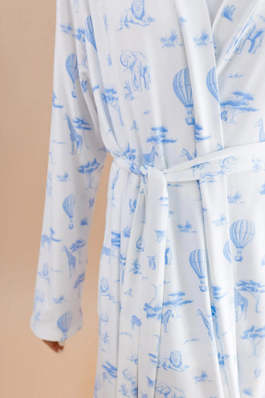 Women's Lounge Robe in Toile Safari