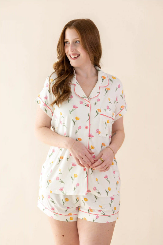 Women's Short Sleeve Pajama Set in Tulip