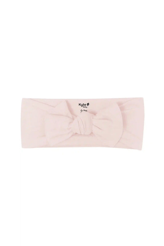 Knotted Bow Headband in Blush