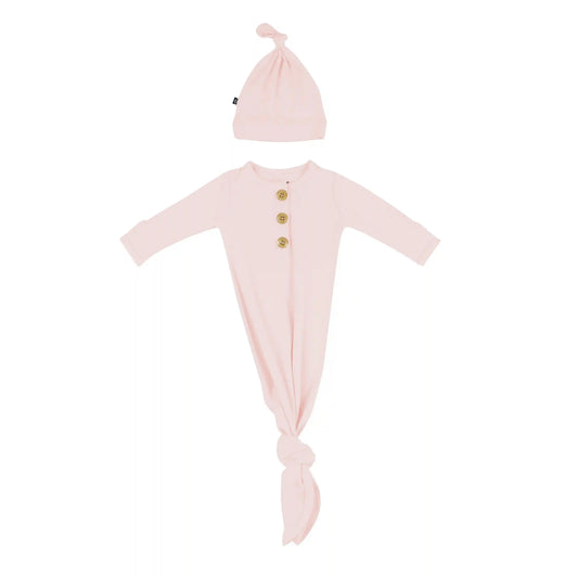 Knotted Day Gown with Hat Set in Blush
