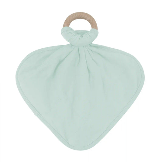 Lovey in Sage with Removable Wooden Teething Ring