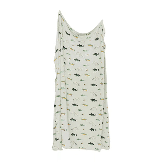 Swaddle Blanket in Fishing