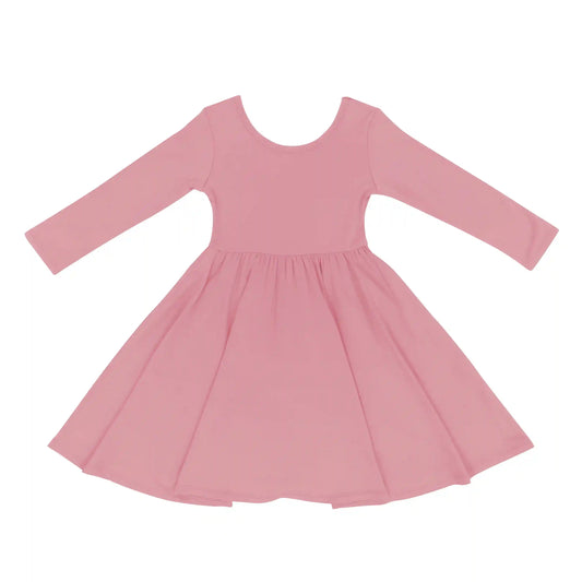 Long Sleeve Twirl Dress in Apple Blossom