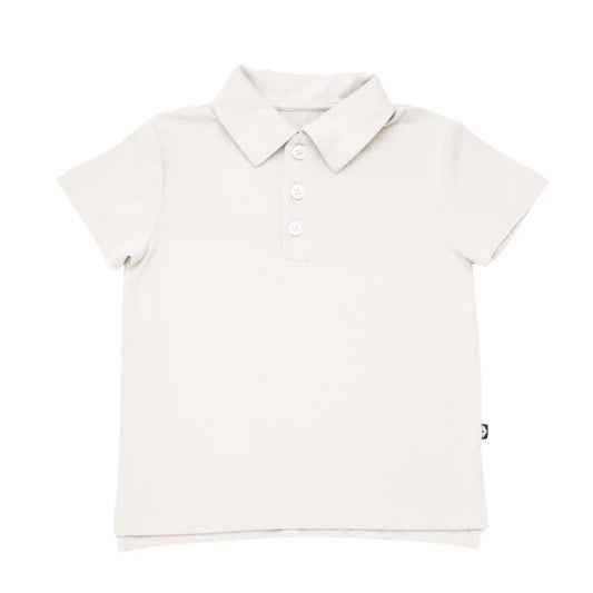 Toddler Short Sleeve Polo in Oat