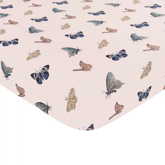 Twin Sheet in Blush Butterfly