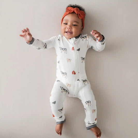 Zippered Romper in Farm