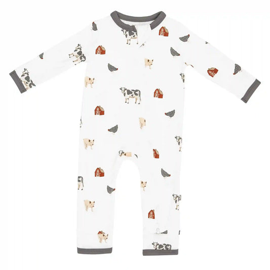 Zippered Romper in Farm