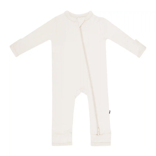Zippered Romper in Oat